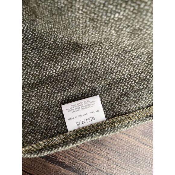 Faribault Woolen Mill Co. 100% Virgin Wool Throw Blanket Fringe Stadium - Picture 5 of 6